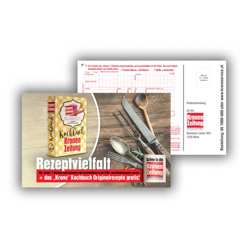 Print Mailing Österreich - Bonus Cards Gutschein Booklets mit performance werk